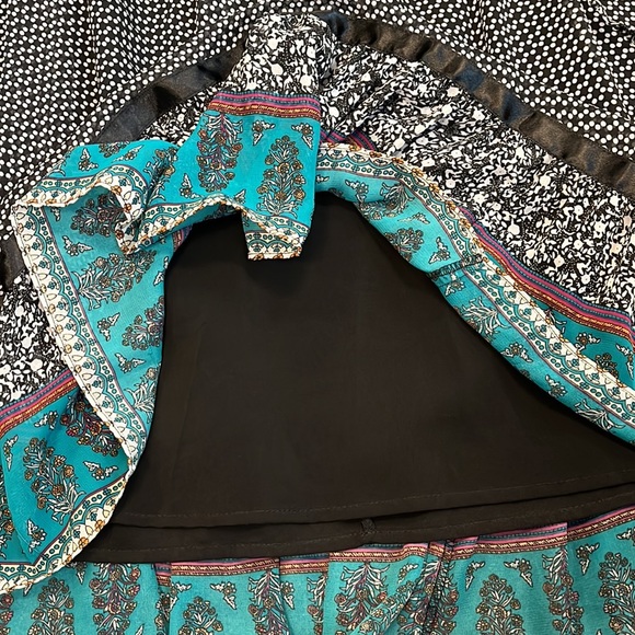 Cirana Skirt Long Maxi Floral Paisley Polkadot Plus 2X - Picture 2 of 4